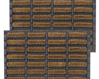 Heavy Duty Coir Doormat: Non-Slip Rubber Back - 40x60cm