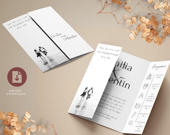 Wedding invitation, template German, template, wedding template, invitation wedding, invitation card, invitation card wedding, wedding