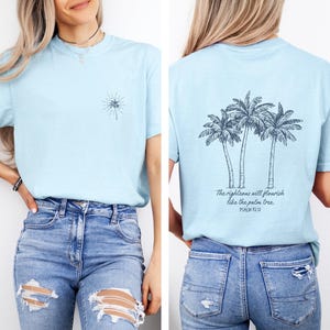 Palm Tree T-shirt Coastal Vibes Christian Ocean Shirt Coconut Girl