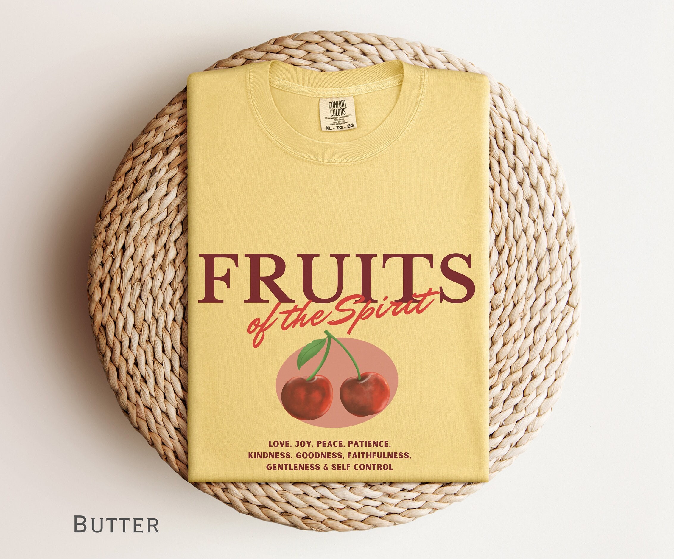 Fruit of the Spirit Cherry Tee Fruits of the Spirit Bible Verse Shirt ...