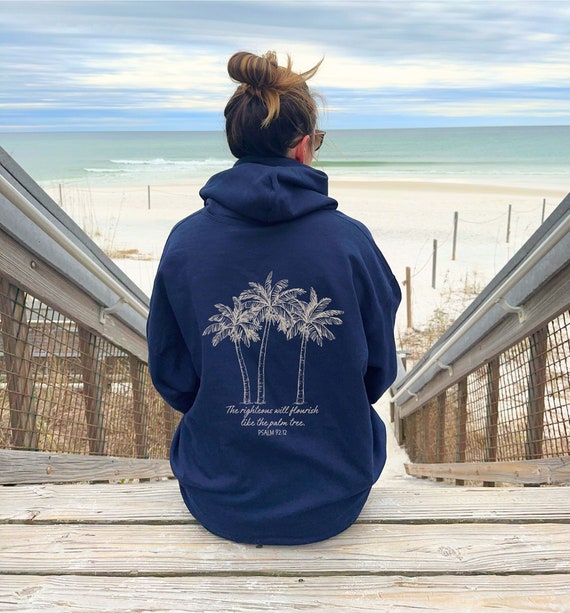 Palm Tree Hoodie Coastal Vibes Christian Hoodie Coconut Girl