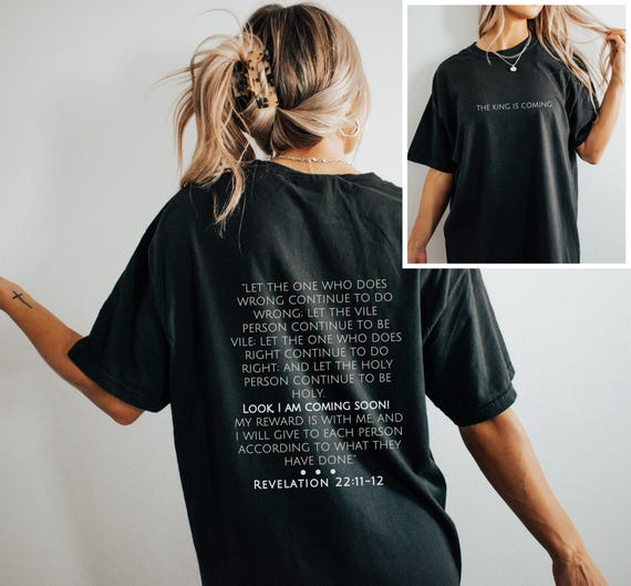 The King is Coming Revelation Jesus Bible Verse Front back Sweatshirt The King is Coming Revelation Jesus Bible Verse Front back Sweatshirt