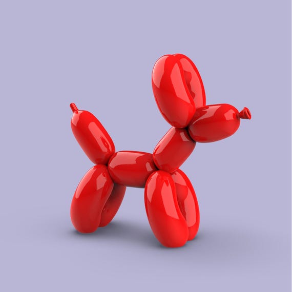 3D Balloon Dog Decor, Cute Modern Home Decor, Balloon Toy Gift for Fan, 3D Animal Decor, Ready to Print, 3D STL File Digital Download