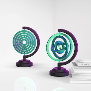 3D Gyroscope Fidget, Desktop Gyroscope Model, Desk Toy, Anti Stress - Relax Toy, Sensory Focus, Ready to Print, 3D STL File Digital Download