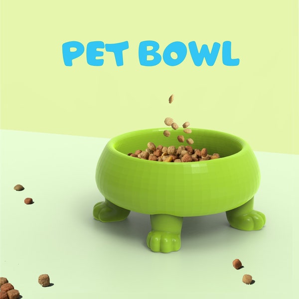 Pet Paw Bowl, Surprise for Animal Lovers, Cat or Dog Birthday Gift, 2 Sizes; Large & Small, Pet Decor Bowl, 3D STL File Digital Download