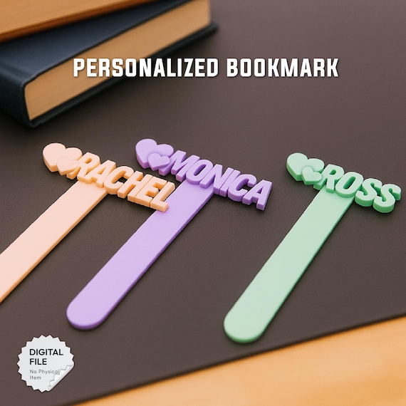 Personalized BookMark, Custom Name BookMark, 100% Personalized BookMark for You, Gift Idea, Back to School Gift | 3D STL Digital Download