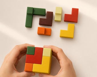 Rompecabezas geométrico 3D, juego de cubos 3D, 6 piezas, para amantes de los juegos, juegos mentales, modelo de archivo STL para impresión 3D, descarga digital