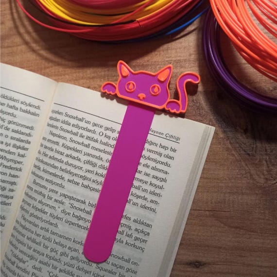 Cat Head BookMark, Cute BookMark 3D STL File, Cat Lover Gift, Book Lover Gift, 3D STL Digital Download, The Reading Cat, Cute 3D Printing