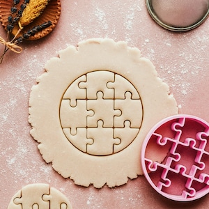 Circle Puzzle Cookie & Clay Cutter, Puzzle with Multiple Cutters 9 Cutter, Puzzle Piece Jigsaw Game, Funny Cutter, 3D STL Digital Download