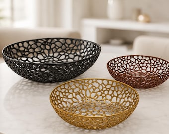 Voronoi Decorative Bowl, Fruit Bowl, Orchid Bowl Pot Planter, Voronoi Spheres Pattern, Cool Surprise & Gift, 3D STL File Digital Download