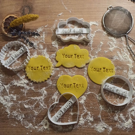 Personalized Your Text Cookie Cutter, Custom Idea Gift, Four Different Shapes Alt, Biscuit Cutter, Cookie Tool, 3D STL File Digital Download