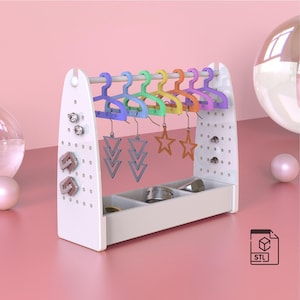 3D-oorbelhouder STL-bestand, sieradendisplaymodel voor 3D-printen