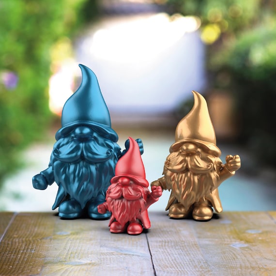 Gnome Figure, 3D Gnome Home & Garden Decor, Garden Gnomes Outdoor Statue Figure, One of a Kind, Ready to Print, 3D STL File Digital Download