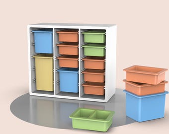 3D Desktop Organizer, !KEA Style Modular Storage, Drawer Organizer Box, Office - Workshop - Hobby, Ready to Print, STL Digital Download