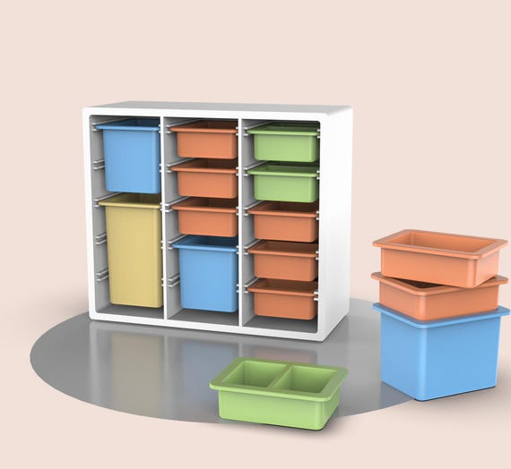 3D Desktop Organizer, !KEA Style Modular Storage, Drawer Organizer Box, Office - Workshop - Hobby, Ready to Print, 3D STL Digital Download