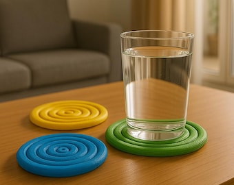 Minimalistic Circle Coaster, Modern Nordic Style, Modern Deco Crafty, Special Gift, for Coffee Lovers, 3D Print STL Models Digital Download