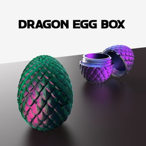 Caja de huevos de dragón, huevo de Pascua, fascinante huevo de dragón 3D, huevo misterioso, huevo realista, listo para imprimir, descarga digital de archivo STL 3D, Halloween