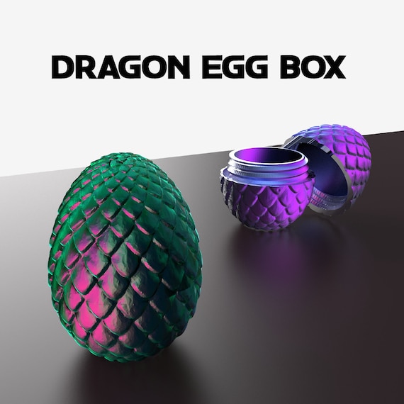 Dragon Egg Box, Easter Egg, Fascinating Dragon 3D Egg, Mystery Egg, Realistic Egg, Ready to Print, 3D STL File Digital Download, Halloween