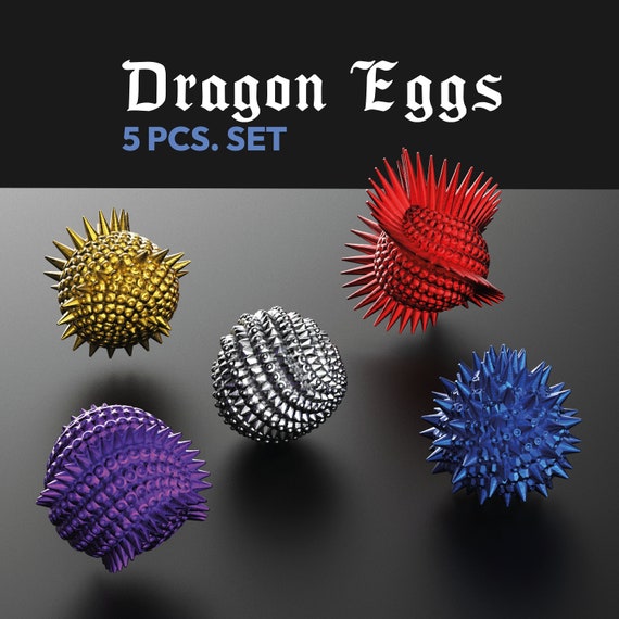 Dragon Easter Eggs 5 pcs. Set, Easter Egg Gift, 3D Printing for Decoration, 3D Dragon Eggs, Ready to Print, 3D STL File Digital Download