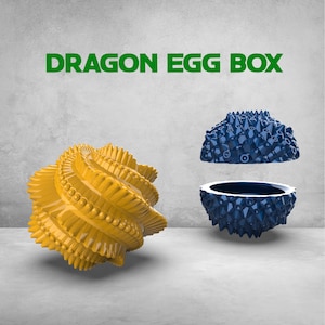 Dragon Egg Boxes, Easter Egg 2 pcs. Set, Fascinating Dragon 3D Egg, Mystery Egg, Realistic Egg, Ready to Print, 3D STL File Digital Download