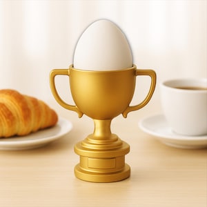 3D Trophy Egg Holder, Champion Cup Egg Holder, Unique Egg Stand, Funny Decor, Easter Egg Gifts, 3D STL File Digital Download