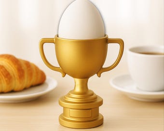 3D Trophy Egg Holder, Champion Cup Egg Holder, Unique Egg Stand, Funny Decor, Easter Egg Gifts, 3D STL File Digital Download