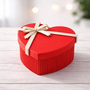 Heart Gift Box with Bow | Valentine Ribbon Lid Style | Jewelry & Small Gift Storage | 3D STL File - Digital Download image 6