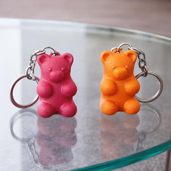 Gummy Bear Keychain | Candy-Style Playful Bear Keyring for Gifts | 3D STL File - Digital Download