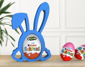 Bunny Egg Holder, Surprise Egg Bunny Ears, Candy Holder, Easter Hunt Gifts, 3D STL File Digital Download