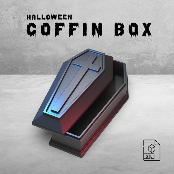 Coffin Box, Halloween Decoration, Coffin Container, Tool - Storage - Jewelry - Decorative BOX, Ready for Print, 3D STL File Digital Download