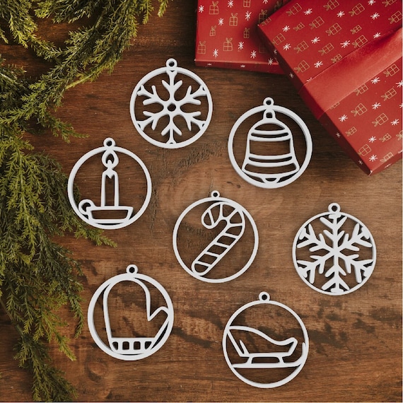 7 pcs. Christmas Ornaments, Mini Bundle Tree Decoration, Christmas Decor Set, Gift and Surprise for Christmas, 3D STL File Digital Download