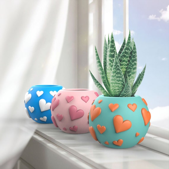 Love Heart Shape Planter, Valentine's Love Decor, Surprise and Gift for Couple, Love Gift, Ready to Print, 3D STL File Digital Download