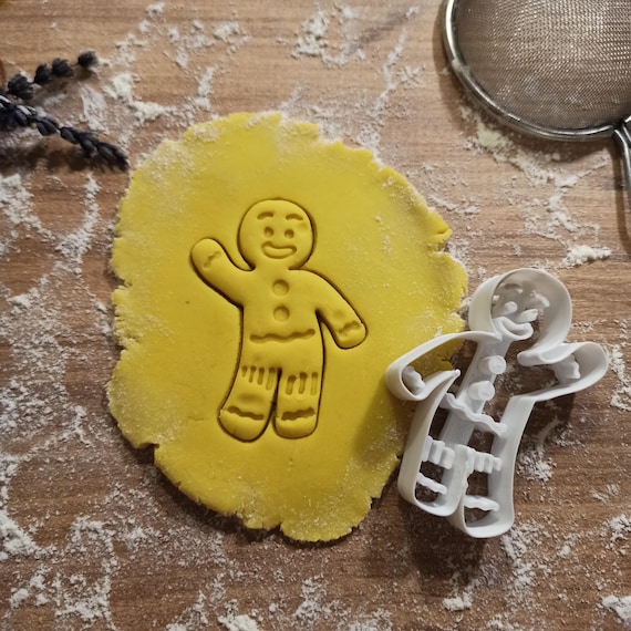 Happy Cute “Cookie Man” Cookie Cutter, Gingerbread Man Cutter, Cookie - Clay / Cutter - Stamp, Funny Cutter, 3D STL File Digital Download