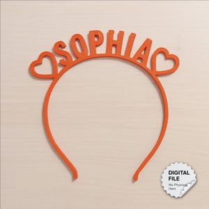 Diadema divertida personalizada, diadema con texto personalizado, accesorios de fiesta, sorpresa y regalo para amigos, fiesta, descarga digital de archivo STL 3D