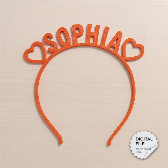 Personalized Funny HeadBand, Custom Your Text HeadBand, Party Accessories, Friend Surprise & Gift, Party Time, 3D STL File Digital Download
