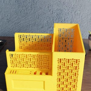 Multi-Functional Organizer, Desktop Pen Holder, SD Card, USB, Sticky Note Drawer Storage, Minimalist Desk Box, 3D STL File Digital Download image 5