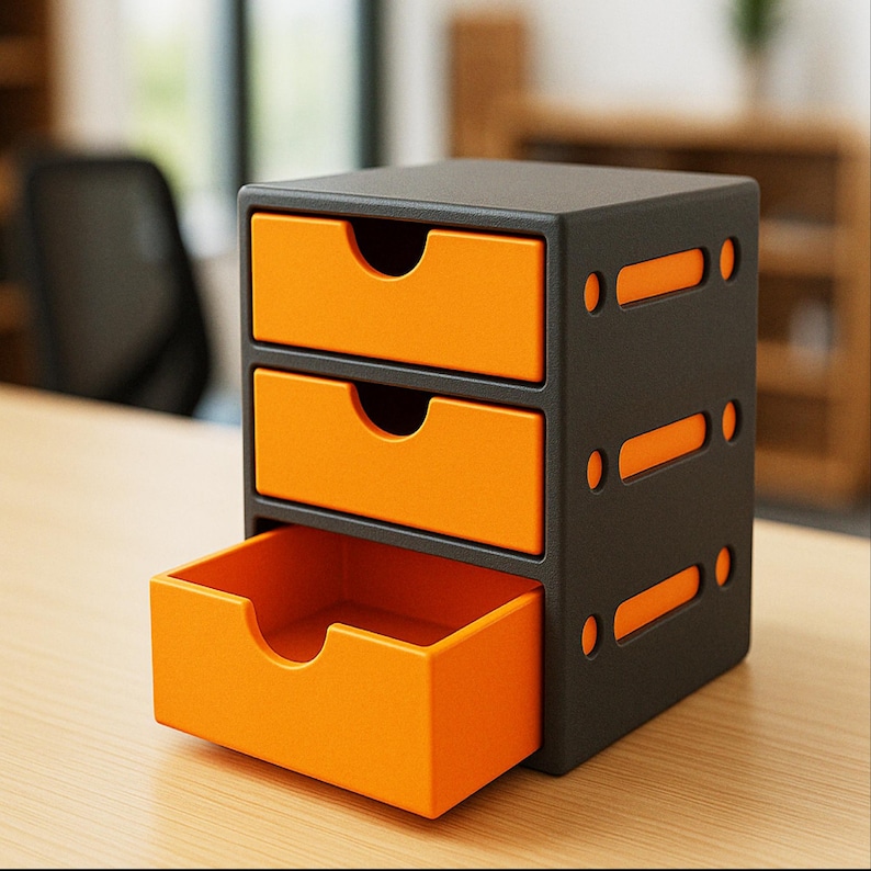 Drawer Desk Organizer, 3 Parts Organizer, Desk and Office Organization, Desk - Desktop - Personal Organizer, 3D STL File Digital Download