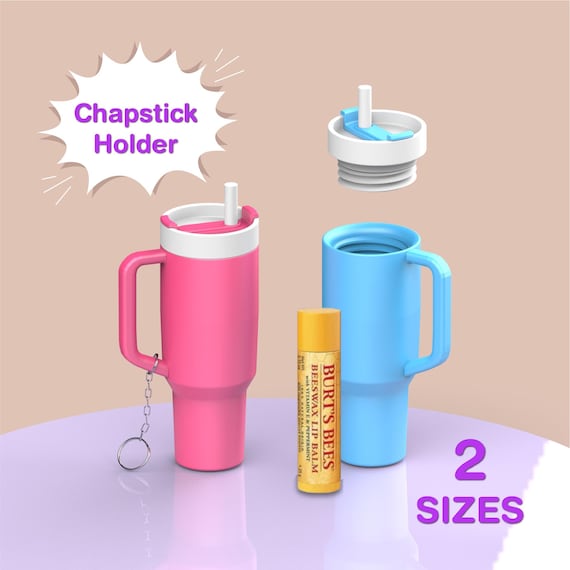 Stanley Tumbler Keychain, Chapstick Holder and Pill Box, Removable Screw Top, Gift for Friends, Ready to Print, 3D STL File Digital Download