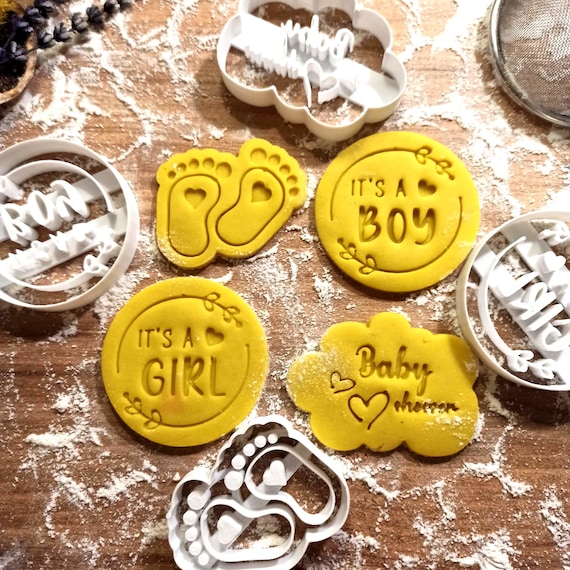 Baby Shower Cookie Cutter Set, “Boy and Girl - Foot Baby - Baby Shower”, Cute Baby Shower Set, Funny Surprise, 3D STL File Digital Download