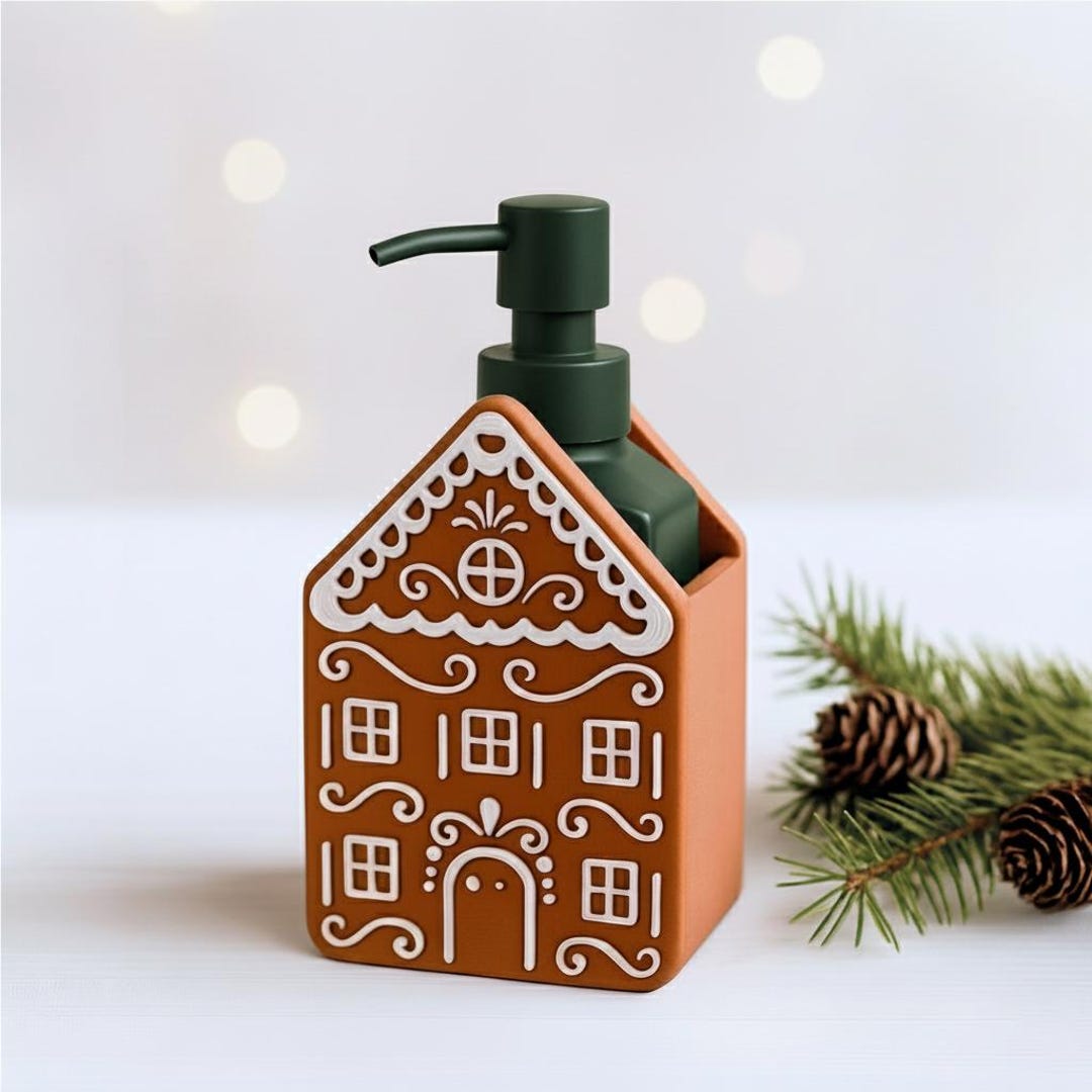 Gingerbread House Soap Holder & Treat Box | Christmas Sink Decor ...