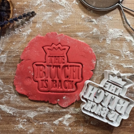 The Bitch is Back Divorced Cookie Cutter, Funny Divorce Figure, Crown and Freedom, Best Friend Surprise & Gift, 3D STL File Digital Download