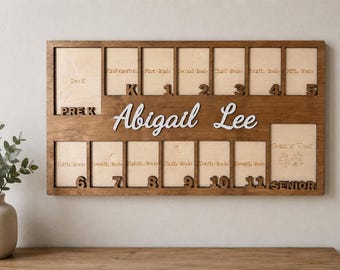 Personalized School Years Picture Frame | Pre-K to Graduation, 5x7 and 3.5x5 Photos