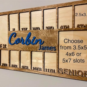 Personalized School Years Photo Frame: Pre-K to Graduation, 2.5x3.5 Wallets