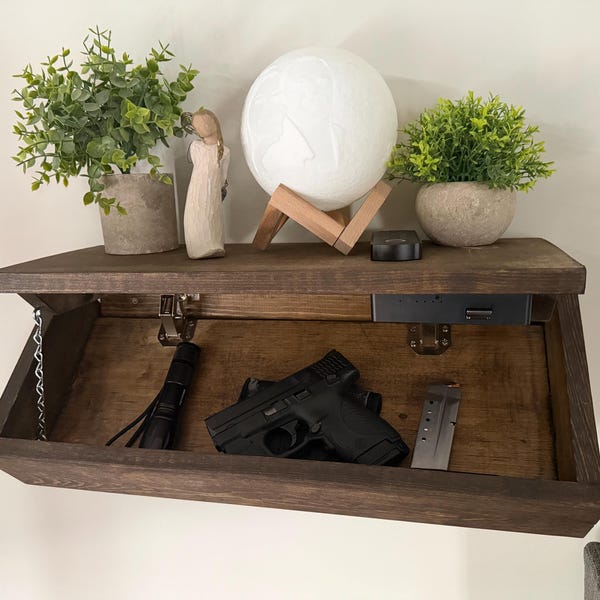 Concealment Floating Shelf with lockable hidden storage