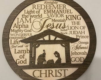Names of God- Nativity- Wall Decor