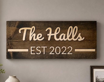 Personalized wall sign with hidden compartment  | Family name sign | Secret storage wall decor | Hidden gun storage | Tactical sign