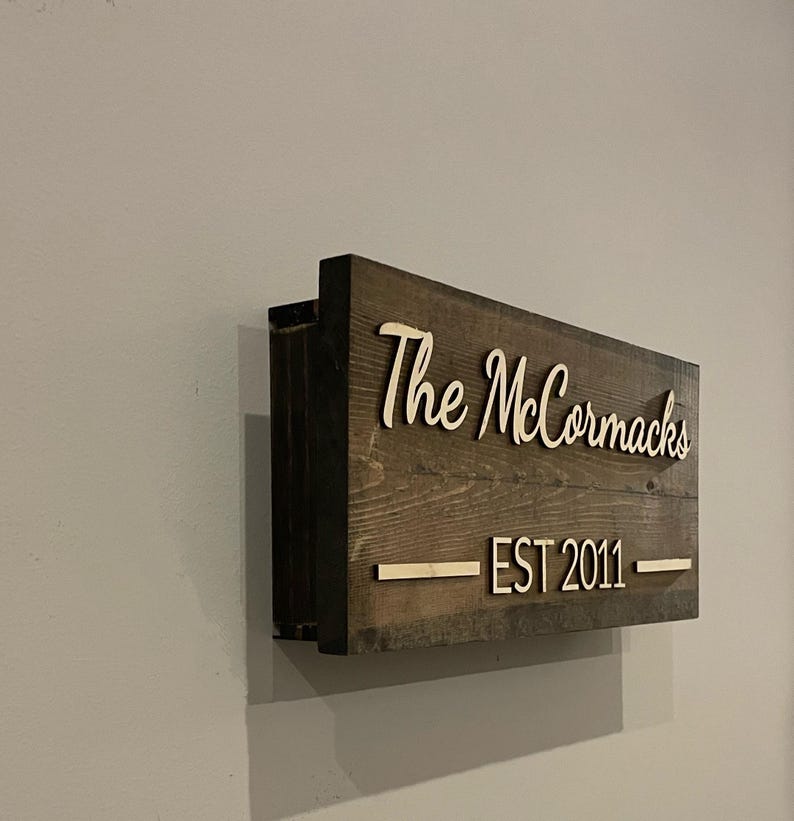 Personalized Concealment Wall Sign | Personalized Sign With Hidden ...