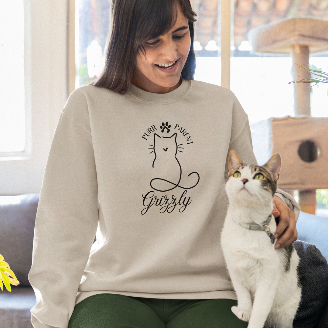 Customized Cat Mom Sweatshirt Cat Lover Sweatshirt Cat Mom Etsy
