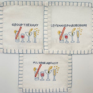 B) Group Therapy...Cocktail Napkins (Set of 6)