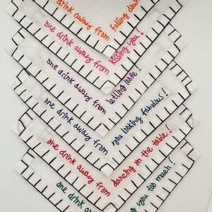 F) &#39;One Drink Away From...&#39; Cocktail Napkins (Set of 6)